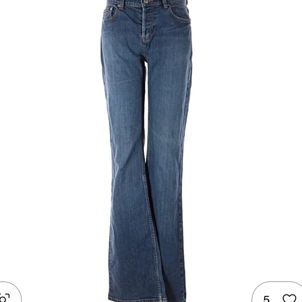 LONDONJEAN Women's Dark Blue Flared Wide Leg Jeans
